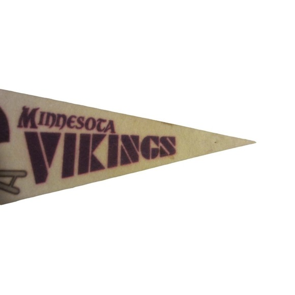 Vintage Minnesota Vikings Football NFL Mini Pennant Flag Rare 4X9 - Picture 5 of 8